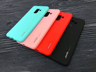 TPU чохол Smitt накладка бампер для Samsung Galaxy A8 Plus 2018 (4 кольори)