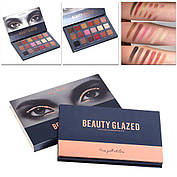 Палетка тіней Beauty Glazed textured shadows palette Rose gold edition 18 кольорів, фото 5