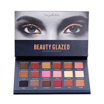 Палетка тіней Beauty Glazed textured shadows palette Rose gold edition 18 кольорів, фото 1