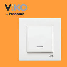 Вимикач з підсвічуванням VIKO Білий