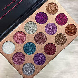 Набір 15 тіней глітерів Pressed Glitter BEAUTY GLAZED, фото 1