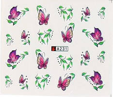 Наклейки для нігтів "Метелики"