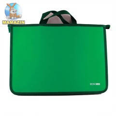 Портфель Economix пластиковый А4 на молнии, зеленый 78947 G-Rich