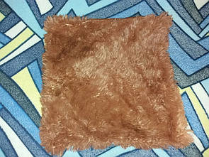 Наволочка хутряна 50х70 см коричнева