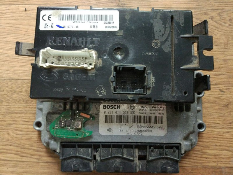 Блок управління двигуном (комплект) Renault Trafic, Opel Vivaro 1.9, 2001-2006, 0281011530 (Б/У)