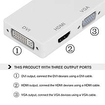 Перехідник для MacBook Pro Thunderbolt до DVI + VGA + HDMI білий, фото 2