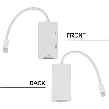 Перехідник для MacBook Pro Thunderbolt до DVI + VGA + HDMI білий, фото 3