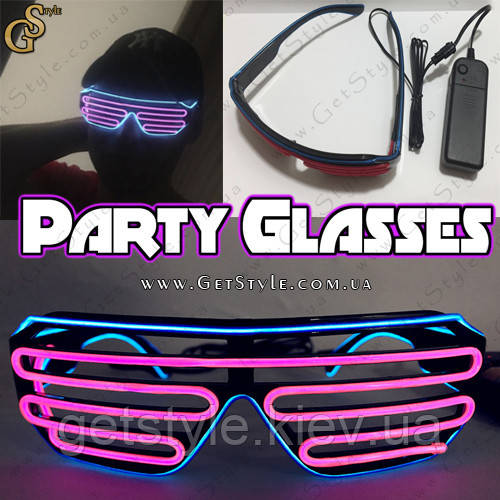 Окуляри, що світяться — "Party Glasses" — дротові