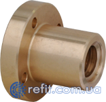 Трапецеїдальна бронзова гайка з фланцем FFR Tr.12x3