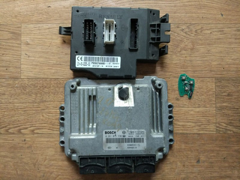 Блок управління двигуном (комплект) Renault Trafic, Opel Vivaro 2.0, 2006-2014, 0281015330 (Б/У)