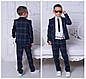 Стильний костюм у карту для хлопчиків, двійка, розмір 146, фото 2