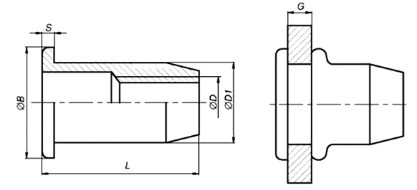 Клепальная гайка - креслення Клепальная гайка купити