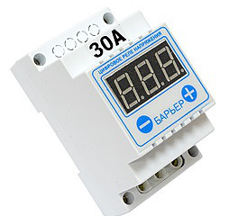 Цифрове реле напруги БАР'ЄР (Кієв) 30 А на Din-рейку (09-42)