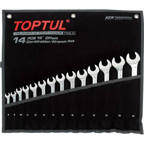 Набір ключів комбінованих 14 шт. 8-24 "Dynamic" TOPTUL GPAQ1402, фото 2
