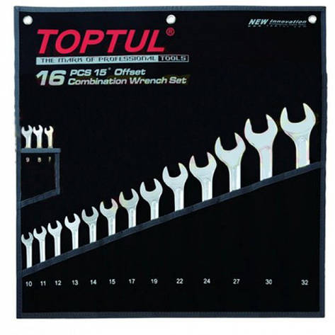 Набір ключів комбінованих 16 шт. 7-32 "Hi-Performance" TOPTUL GPAX1601, фото 2