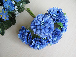 Волошки синие з тканини діаметр 4 см — (паковання 6 шт.)