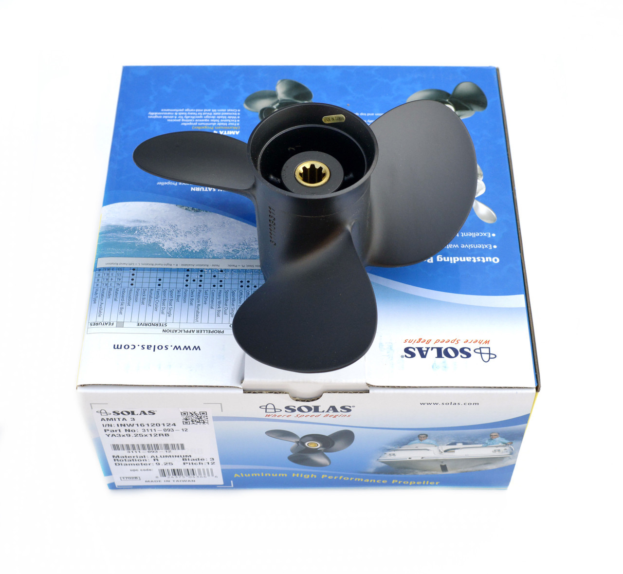 Solas гвинт Yamaha/Honda/Parsun (9.25x12), фото 1