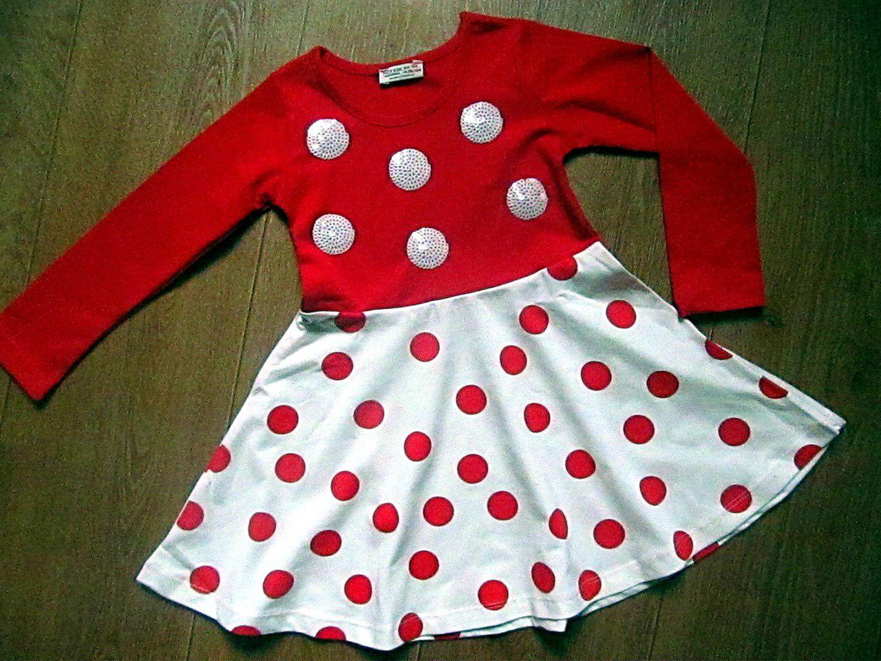 Милое плаття для дівчинки "Горошок". 4-5 років. - фото 1 - id-p694951486