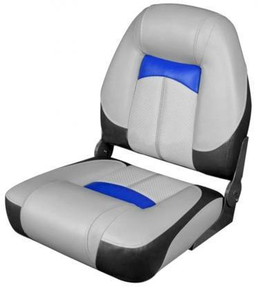 Сидіння для катери човни Premium High Back Сірий/Вугілля/Синій