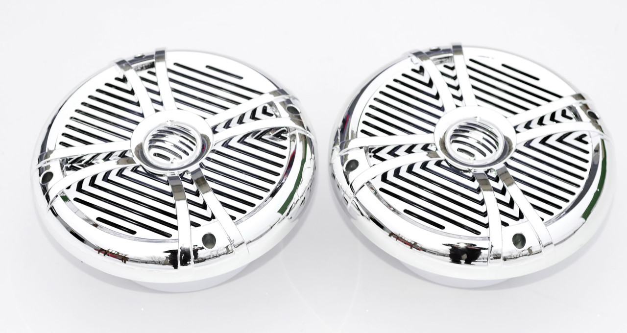 Пара 2-х смугових морських динаміків хром Led підсвічування, фото 1