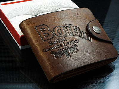Чоловічий класичний повсякденний гаманець/портмоне Bailini, коричневий