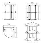 Полиця П-10 (Компаніт) 416х416х648мм, фото 3