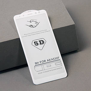 Захисне скло 5D Premium для Samsung A8 White, фото 1