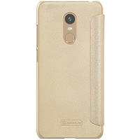 Nillkin Xiaomi Redmi 5 Plus/NOTE 5 - Sparkle Leather Case Gold Чохол Книжка