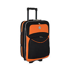 Невелика тканинна дорожня валіза Bonro Style колір чорно-жовтогарячий