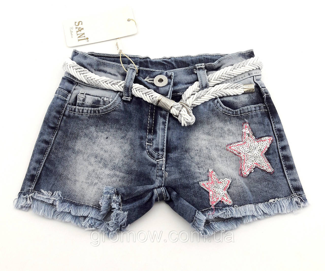 Шорти джинсові дитячі Туреччина 2, 3 роки для дівчаток літні синій (ШДД10), фото 1