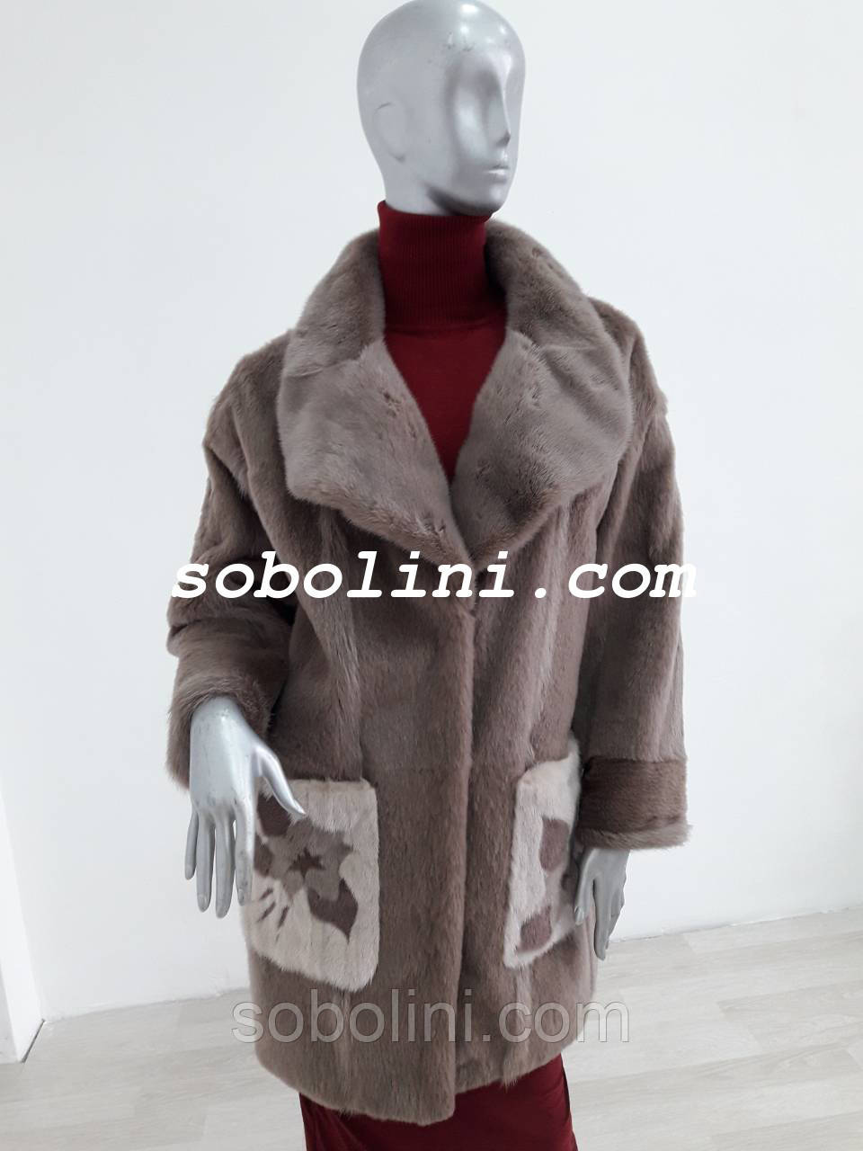 Шуба з бобра, фото на манеку, фото 1