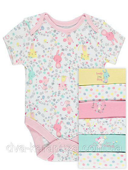 Гарні боді з коротким рукавом George 12-18 міс, поштучно!, фото 1