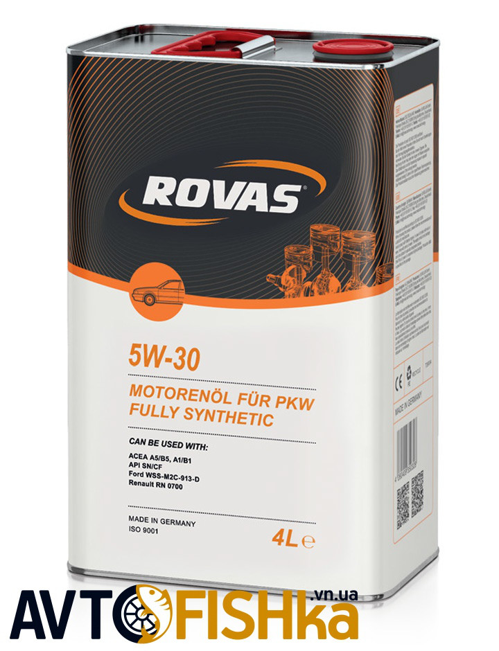 Синтетичне моторне масло Rovas 5W-30 1л, фото 1