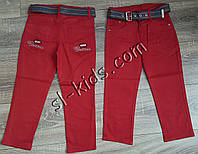 Яркие штаны,джинсы для мальчика 8-12 лет(темно красный) розн пр.Турция