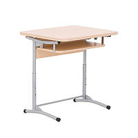 Парта для школяра E-172/1 A подвійна з полицею каркас alu (ТМ Новий Стиль)