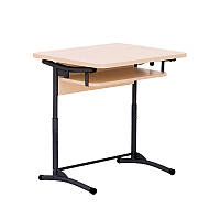 Парта для школяра E-172/1 A подвійна з полицею каркас black (ТМ Новий Стиль)