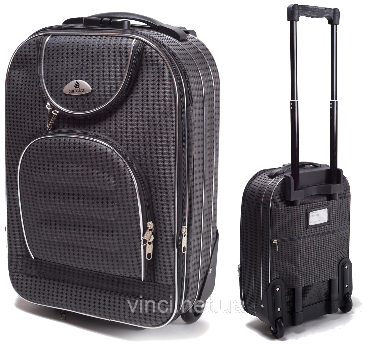 Чемодан дорожній Suitcase 801С міні ( ручна кладь ) 52х35х18 сірий Дорожный чемодан небольшой с ручкой