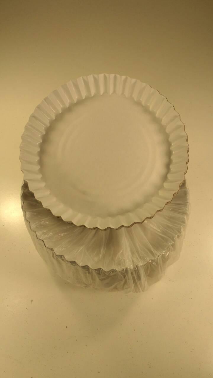 Тарелки бумажные белые 200мм, 100 шт/пач - фото 1 - id-p510512574