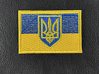Нашивка флаг с гербом 60х42 мм Липучка