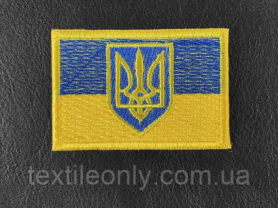 Нашивка прапор з гербом 60х42 мм, фото 1