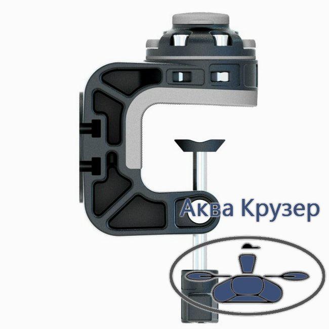 FASTen Borika FMk Замок і монтажна майданчик-струбцина з можливістю установки на транець човна, колір чорний