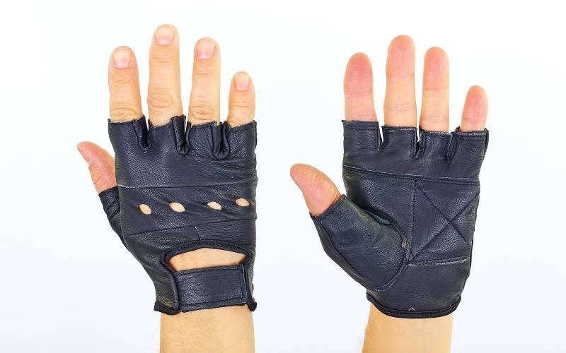 Перчатки спортивные многоцелевые (перчатки атлетические) 0004: кожа + полиэстер, размер S-XXL - фото 1 - id-p695334978