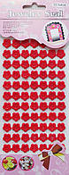 Пуговицы цветочек красные 12 мм (2 уд.) на стикере