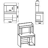 Стіл комп'ютерний СКМ-6 (Компаніт) 1000х598х756+686мм, фото 8