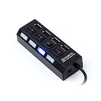 USB хаб 2.0, hub 4 порта разветвитель