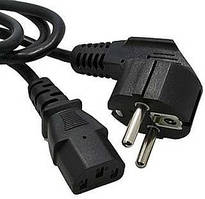 Шнур мережевий комп'ютерний 3x1,0мм, 1,8 м, мідь