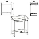Стіл комп'ютерний СКМ-13 МІНІ (Компаніт) 604х500х736мм, фото 3