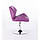 Перукарське крісло на пневматиці Bazkar HC111N новий дизайн фіолетовий, фото 4