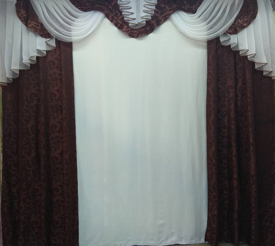 Шторний комплект із ламбрекеном "Дана" на 3 м. карниз