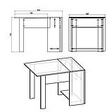 Стіл-книжка — 1 (Компаніт) 760х332/1700х736мм, фото 8